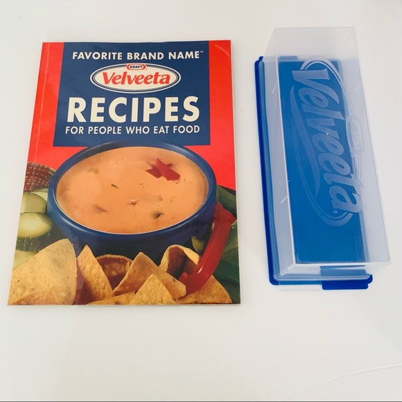 Vintage Kraft Velveeta Cheese Plastic Storage Container & Paperback Cookbook - Picture 8 of 13